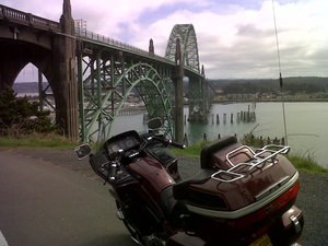 Newport bridge and bike